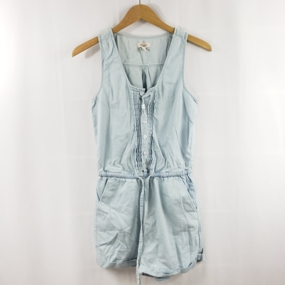 YMI Denim Chambray Romper Small - Picture 1 of 10